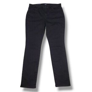 NYDJ‎ Alina Legging Jeans Womens 12 Black Lift Tuck High Rise